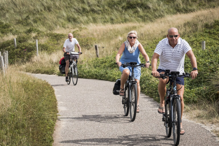 Radfahren und Dünen
