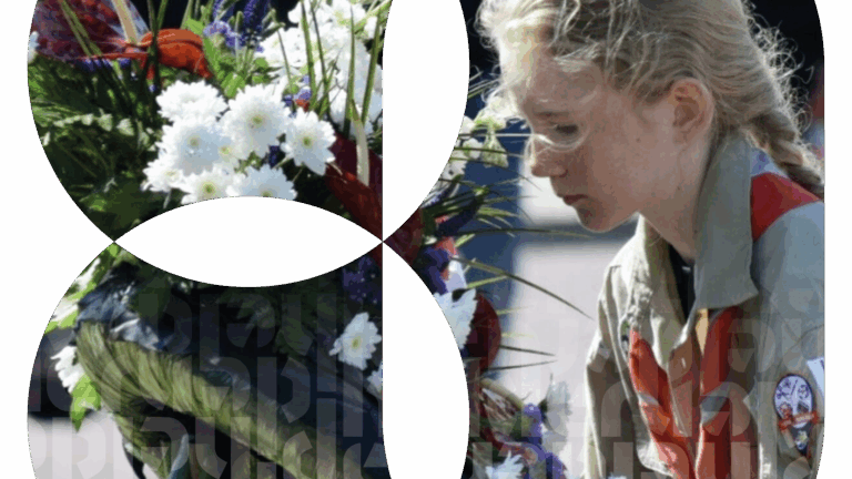 Logo 80 jaar vrijheid Den Helder met kranslegging