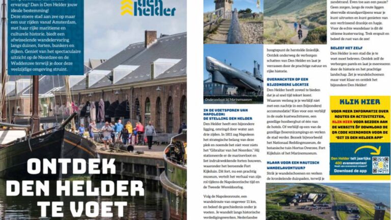 Uitgave Wandelmagazine TeVoet van citymarekting Den Helder