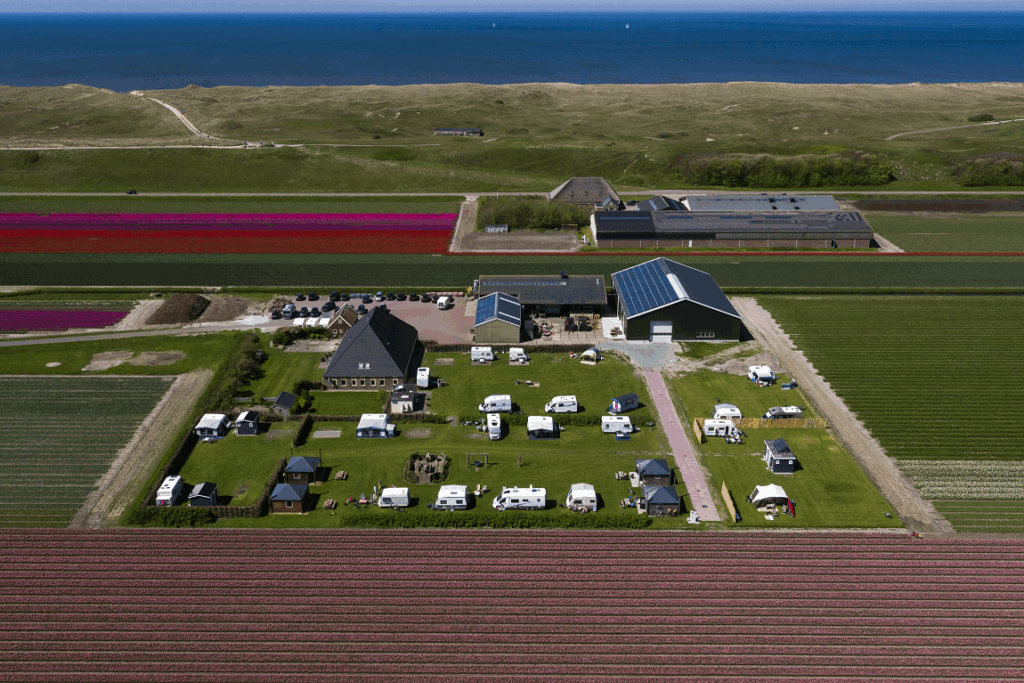 Camping dicht bij zee