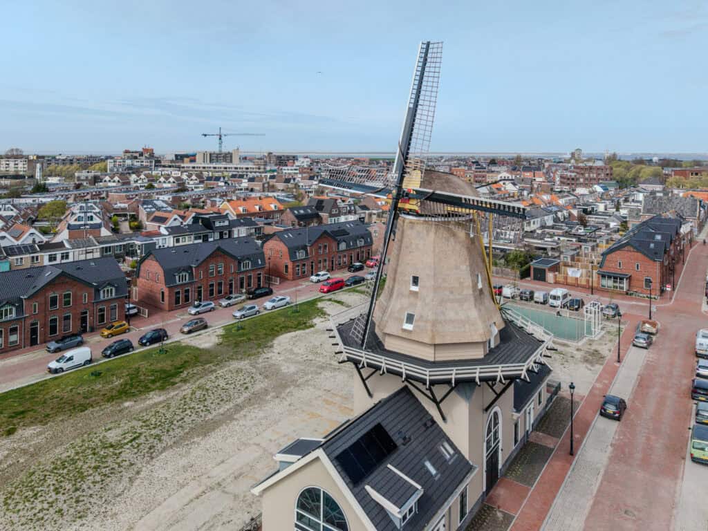 De molen vanuit de lucht